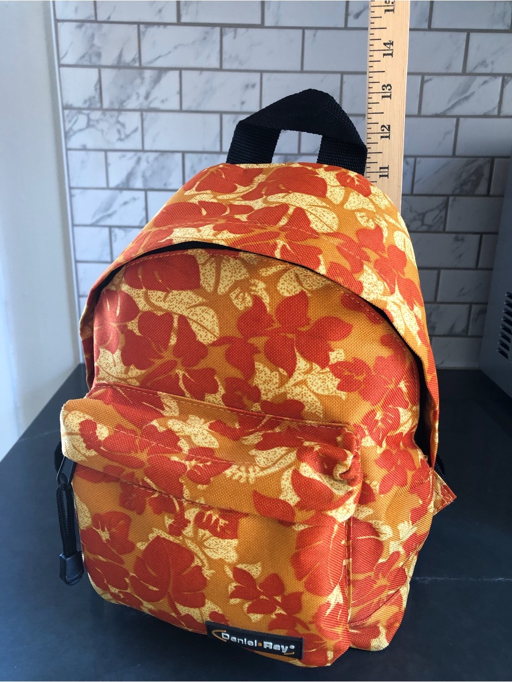 Orange Floral Backpack